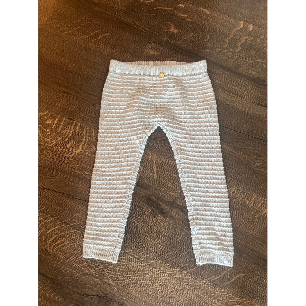 Petite Maison x MOKO Baby Blue Ribbed Knit Leggings Pants 12M